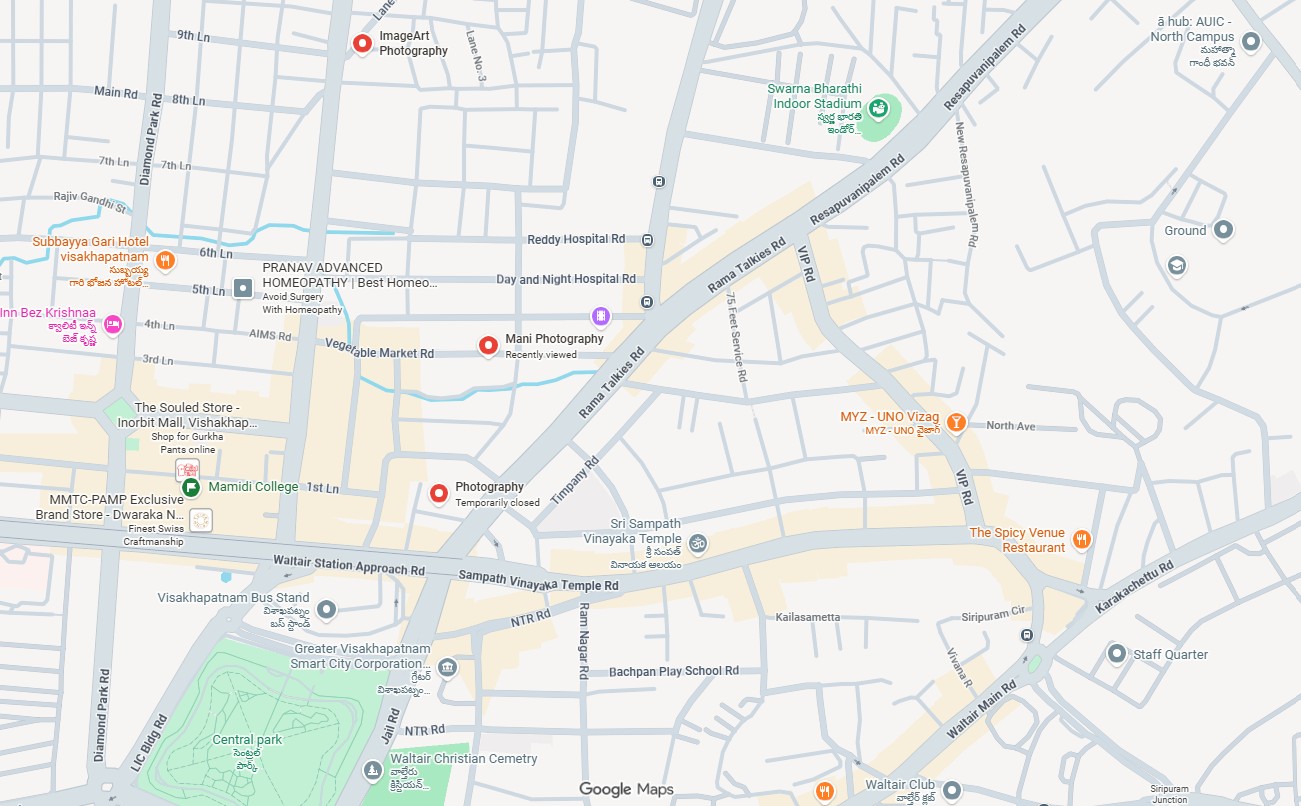 Mani Photography studio location map